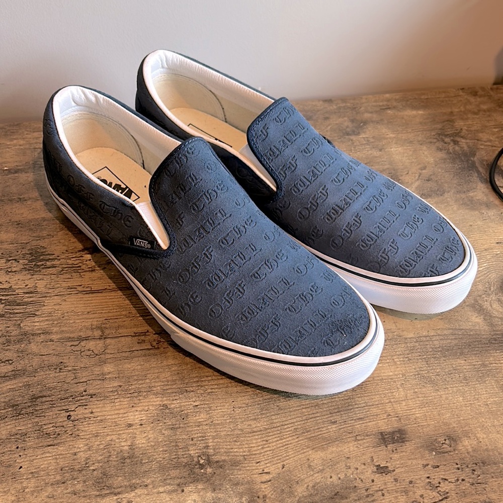 Vans Slip-On Deboss OTW Dress Blue/True White Men’s 13